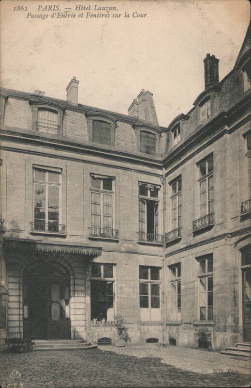 Hôtel Lauzun, Entrance Passage & Courtyard Windows Paris France