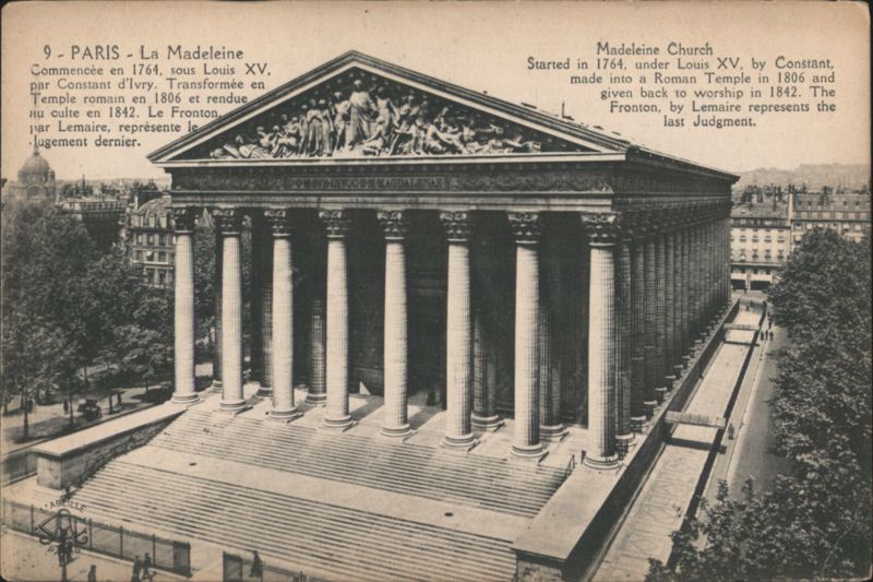 La Madeleine Church, Paris - Last Judgment Fronton France
