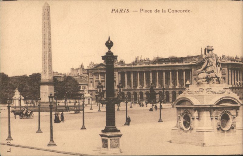 Place de la Concorde with Obelisk, Paris France