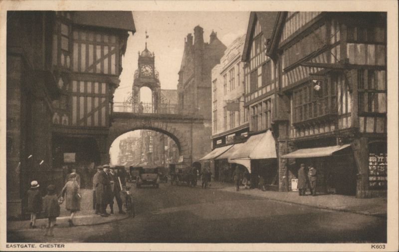 Eastgate Street with Clock Tower, Chester United Kingdom