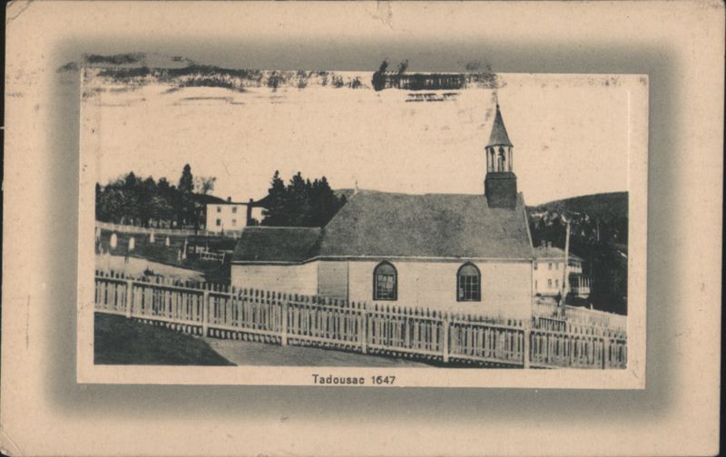 Tadoussac 1647 Church with Fence QC Canada Quebec