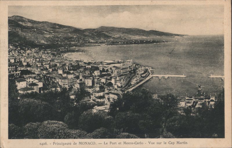 Monaco, Port and Monte-Carlo, View of Cap Martin