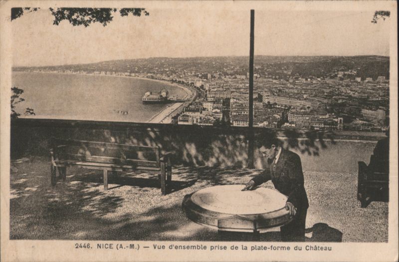 Nice Castle Platform View with Orientation Table France