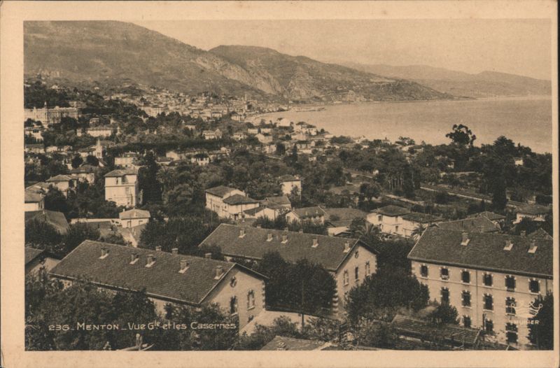 Menton General View & Barracks France
