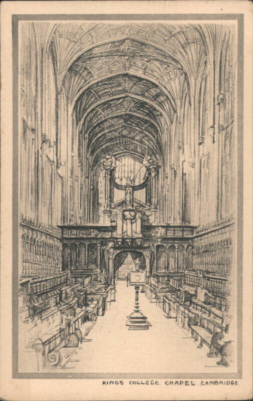 Kings College Chapel Cambridge Interior United Kingdom
