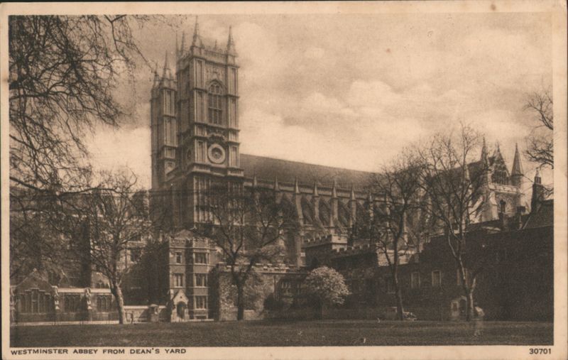 Westminster Abbey from Dean's Yard London United Kingdom