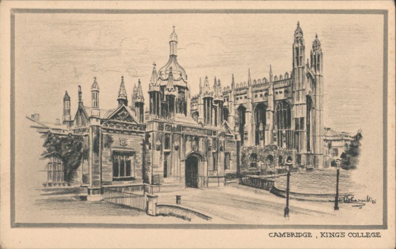 King's College, Cambridge - Pencil Sketch United Kingdom