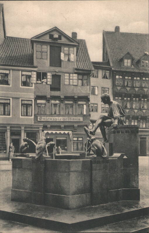 Till Eulenspiegel Fountain & Eulenspiegelhaus, Braunschweig Germany