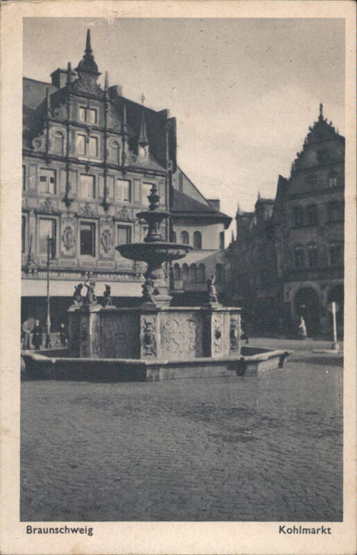 Braunschweig Kohlmarkt Fountain & Buildings Germany