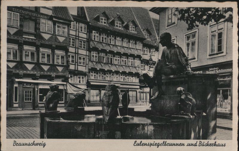 Eulenspiegel Fountain & Baker's House, Braunschweig Germany