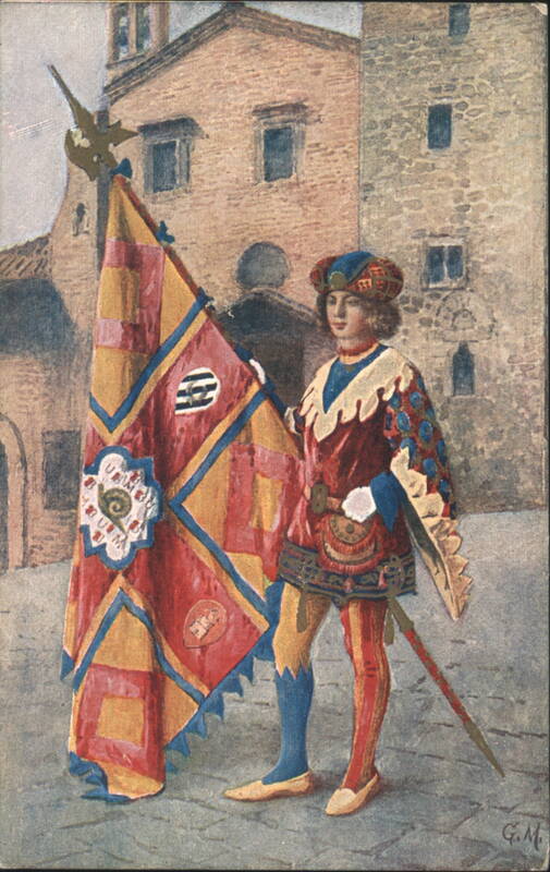 Siena Palio Chiocciola Contrada Standard Bearer Italy