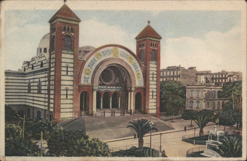 Oran Cathedral and Joan of Arc Statue Algeria Africa