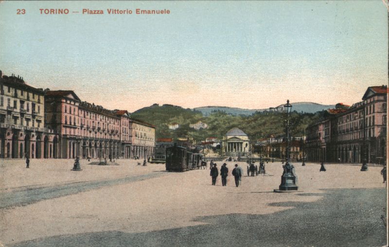 Torino - Piazza Vittorio Emanuele, City Square View Italy