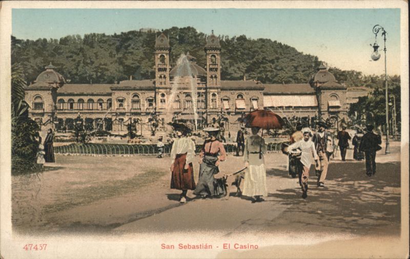 San Sebastián El Casino with Fountain & Strollers Spain