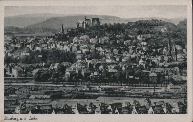 Marburg a. d. Lahn Cityscape with Castle Germany