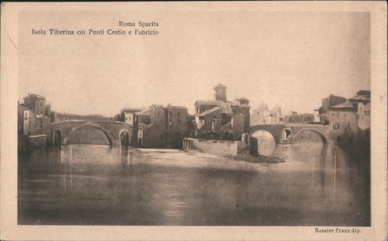 Roma Sparita Isola Tiberina, Ponti Cestio e Fabricio Rome Italy