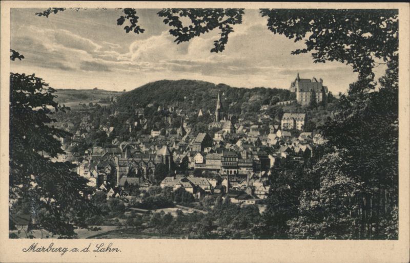 Marburg an der Lahn City View with Castle & Trees Germany