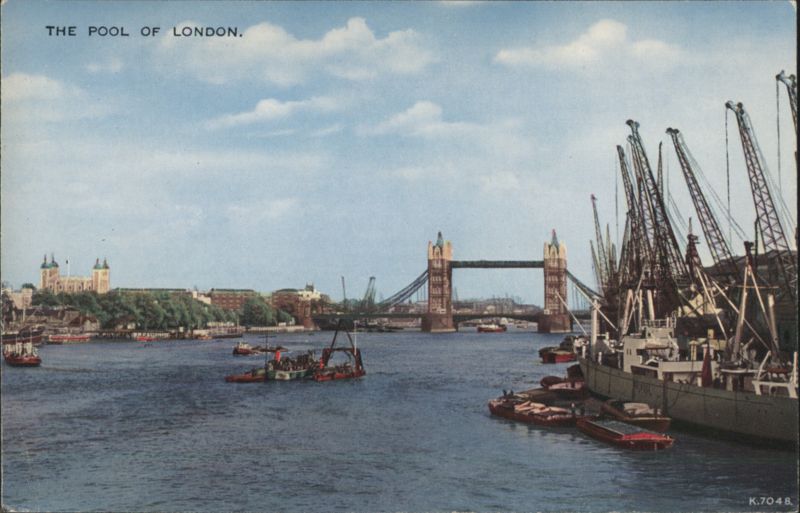 The Pool of London, Tower Bridge, Ships United Kingdom