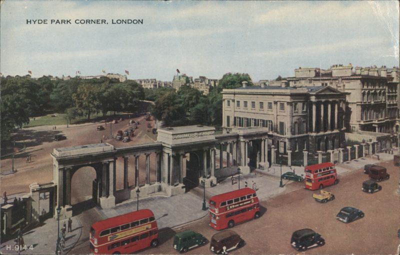 Hyde Park Corner, London - Double-Decker Buses United Kingdom