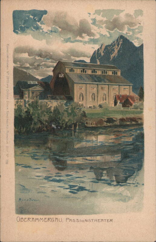 Oberammergau Passionstheater with Mountains & Lake Germany