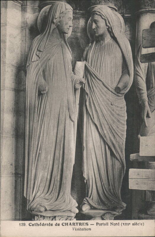 Chartres Cathedral North Portal Visitation Sculpture France