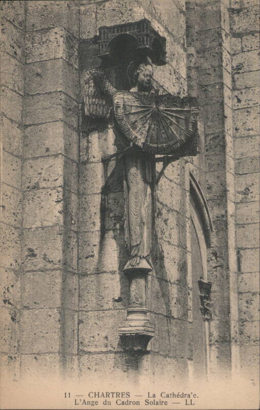 Chartres Cathedral Angel of the Sundial Sculpture France