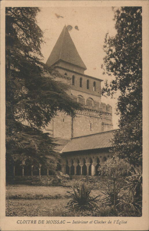 Moissac Cloister Interior & Church Bell Tower France