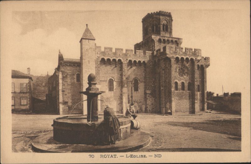 Royat L'Eglise with Fountain France