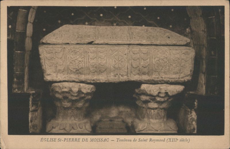 Moissac, St-Pierre Church, Tomb of Saint Raymond (13th C.) France