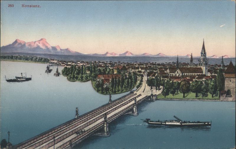 Konstanz Cityscape with Bridge and Lake Germany