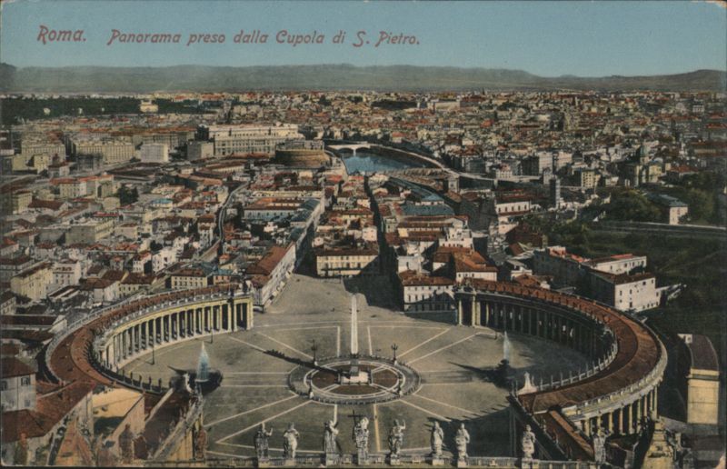 Roma Panorama from St. Peter's Dome Rome Italy