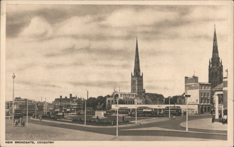 New Broadgate, Coventry with Spires & Street Scene United Kingdom