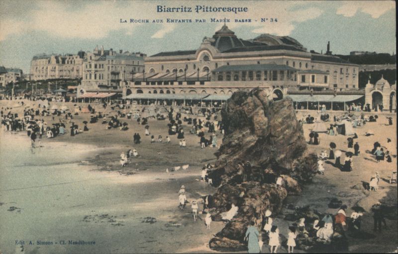 Biarritz Pittoresque, La Roche aux Enfants, Low Tide France