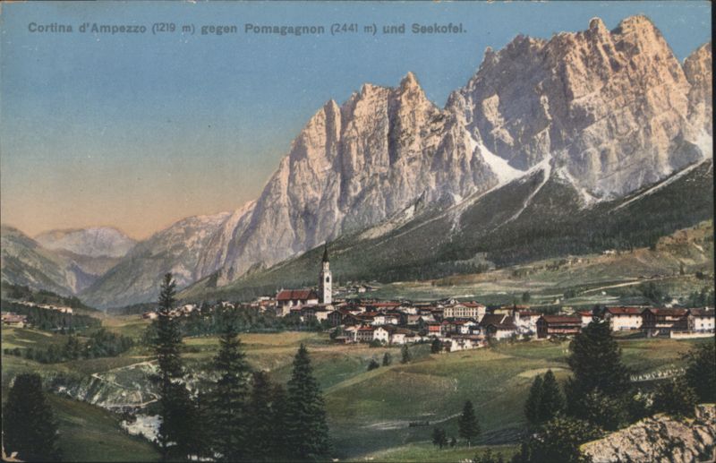 Cortina d'Ampezzo with Pomagagnon and Seekofel Italy