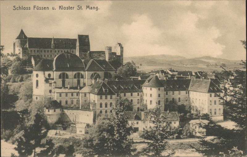 Schloss Füssen u. Kloster St. Mang Germany Josef Burkard