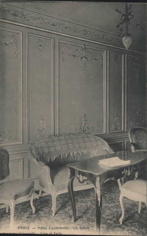 Hôtel Continental Salon Interior, Paris France