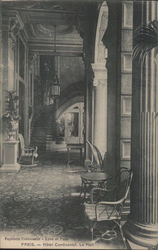 Hôtel Continental, Le Hall, Paris France