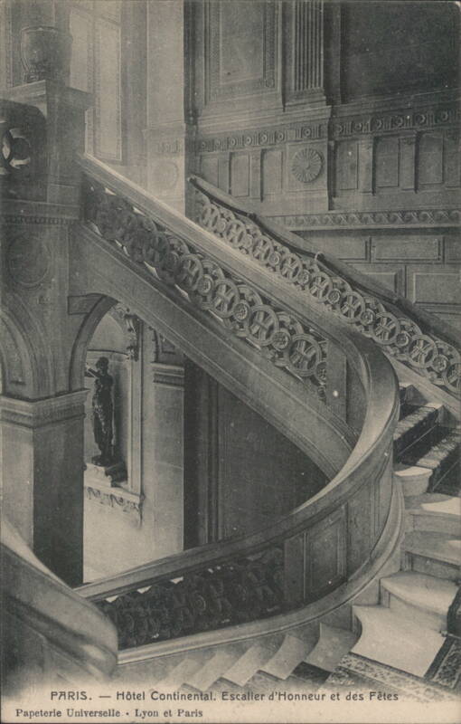 Paris Hôtel Continental Grand Staircase, Escalier d'Honneur France