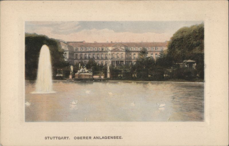 Stuttgart, Oberer Anlagensee with Palace Germany