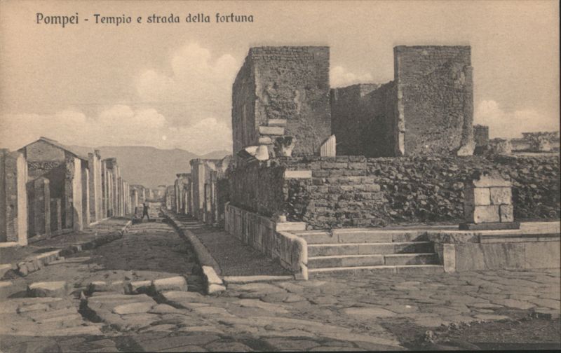 Pompei - Tempio e strada della fortuna Pompeii Italy