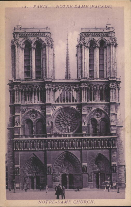Notre-Dame Church Facade Paris France