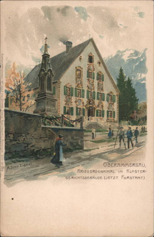 Oberammergau War Memorial, Monastery Court Building Germany
