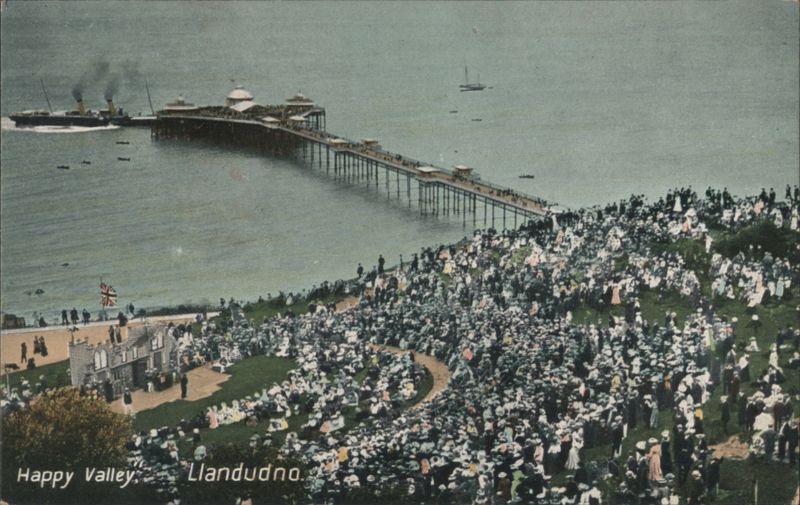 Llandudno Pier, Happy Valley, Crowds & Ships Wales