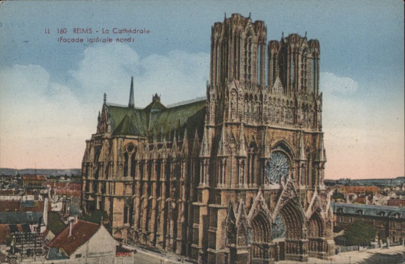 Reims Cathedral, North Side Facade France