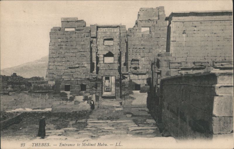 Thebes - Entrance to Medinet Habu Egypt Africa