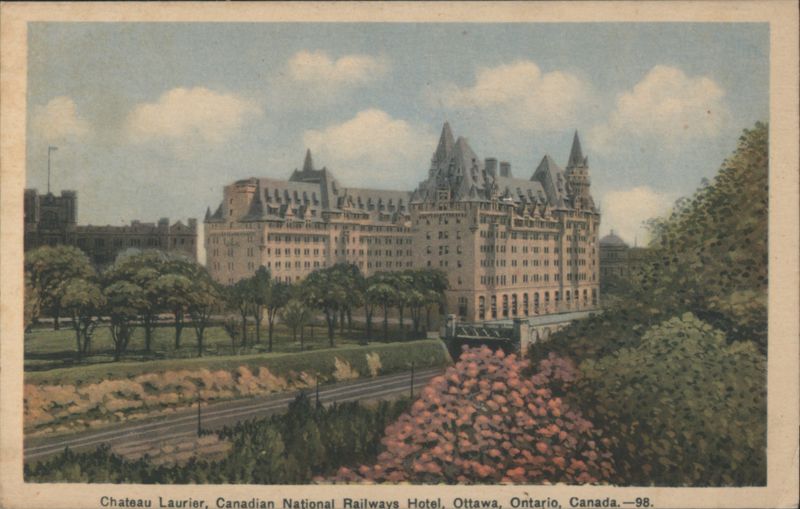 Chateau Laurier, Canadian National Railways Hotel Ottawa Canada