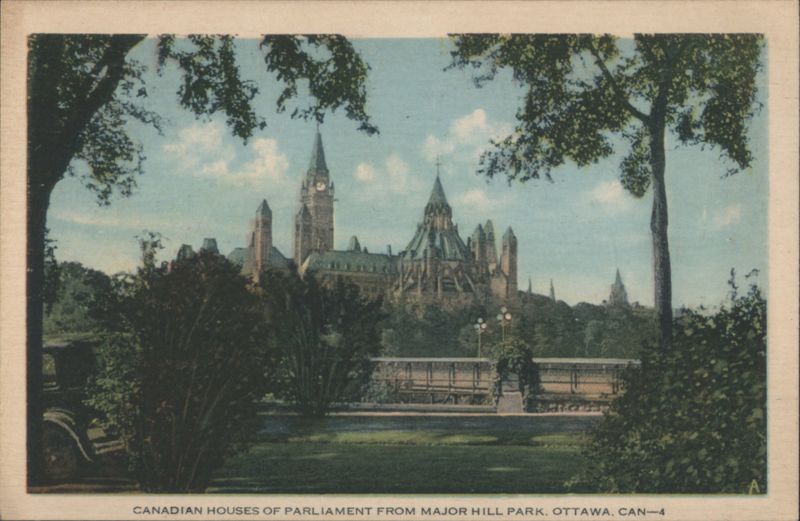 Canadian Houses of Parliament from Major Hill Park Ottawa ON Canada
