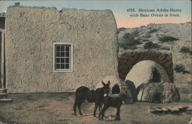 Mexican Adobe Home with Bake Ovens & Donkeys Mexico