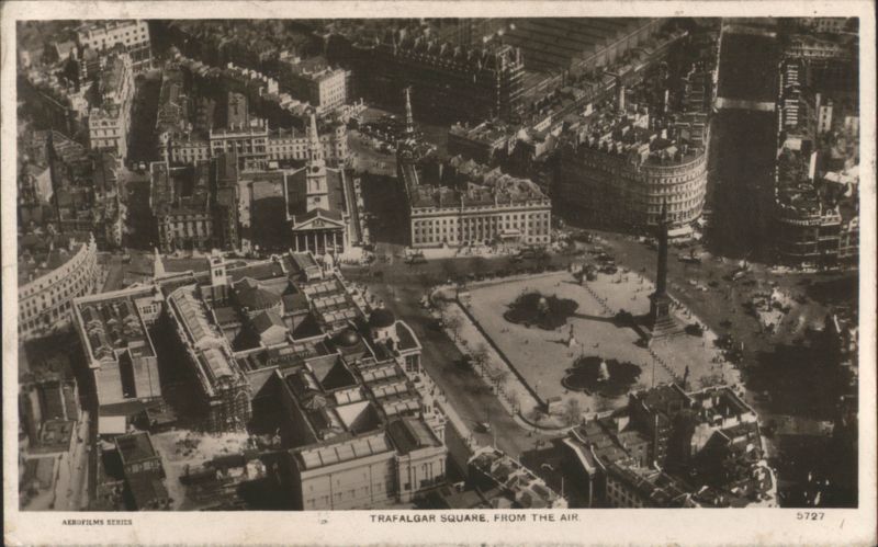 Trafalgar Square, FROM THE AIR London United Kingdom