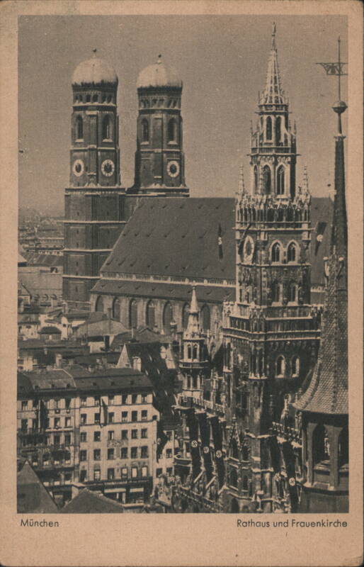 Munich Rathaus and Frauenkirche Germany